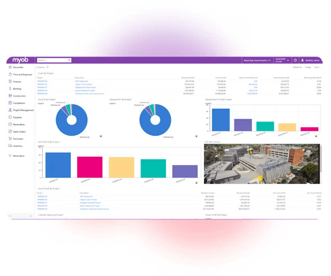 MYOB Construction Example 3